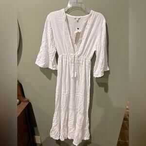 Salty Lemon White cotton dress